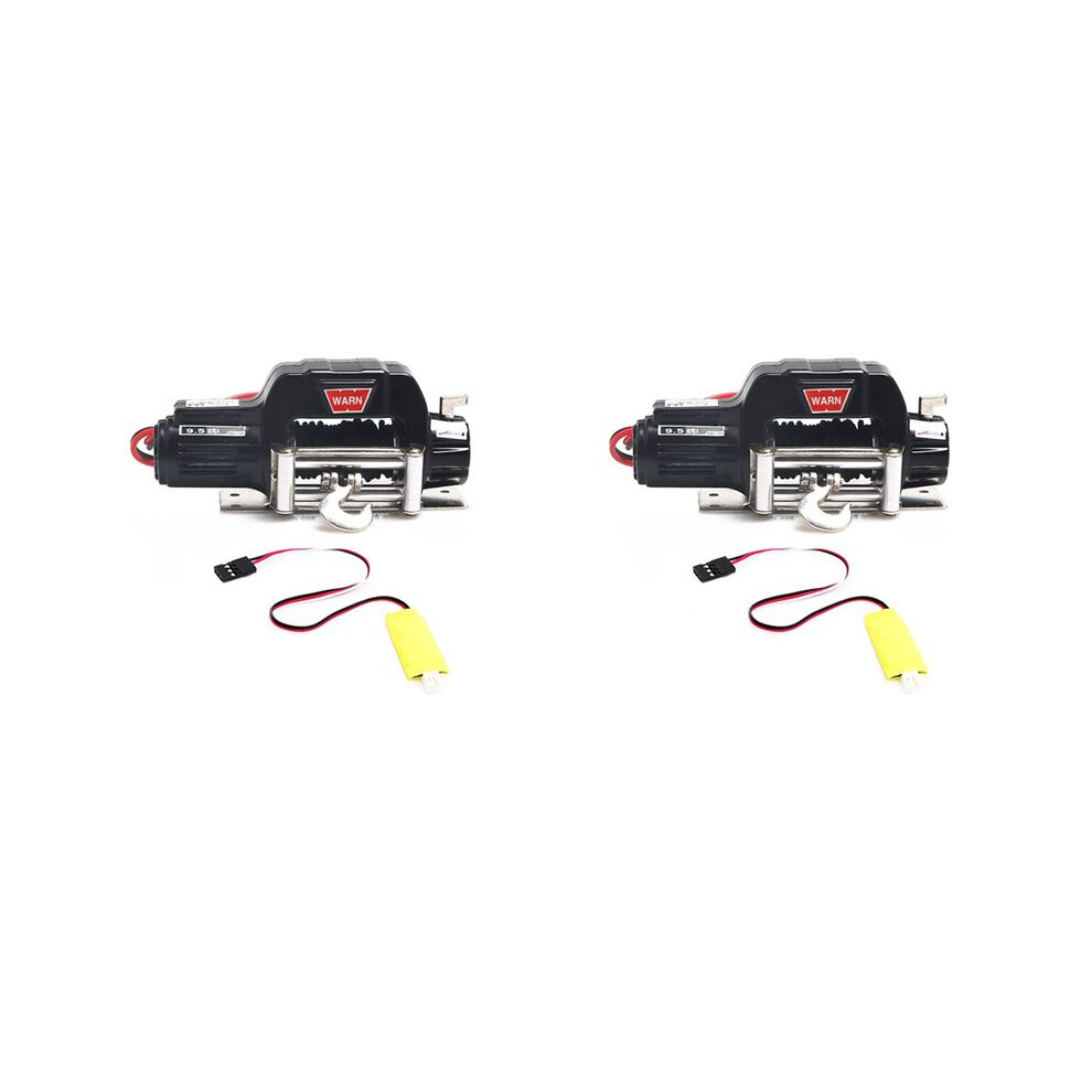 2X Metal Automatic Winch With 3Ch Control Cable For 1/10 Rc Crawler Car Axial Scx10 Trx4 Rc4wd D90, A 4711840159358