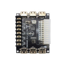 24 Pin/20Pin ATX Power Supply Breakout Board Module Adapter Power Connector Support 12V -12V 5V 5VSB 3.3V Without Case