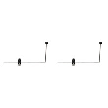 2X Outil D'Étau de Fixation de Mouche Portable, Étau à Mouche, Crochet de Pêche, Engrenages Rotatifs, Rotation à 360 , Réglages Multiples, Noir