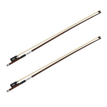 2X QA-21 Archet de Violon 4/4 Bois de Santal Vert Pur Prêle Sculpté Ligne Archet Repose-Main en Peau de Mouton Argenté