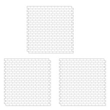 3X 1/6 or 1/12 Scale Miniature Dollhouse Tile Sticker OB11 Doll House Wall Paper Furniture Decoration,Rectangle White