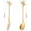 40PCS Dessert Spoon and Fork Set Cake Fork Coffee Spoon  Fruit Fork Stainless Steel -Gold 9