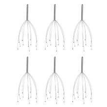 6X Silver Scalp Neck Stress Relax Massager