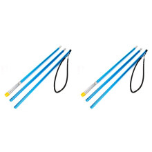 2X Aluminum Alloy Pole Spear Detachable Three-Section Removable Harpoon Stainless Steel Barbed Rod Steel Fork Clip