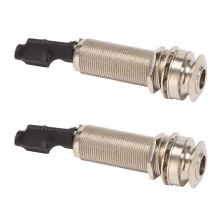 2X Gitarren Endpin Buchse, 6,35 mm Ausgang 2,5 mm Eingangs Endpin Buchse für Akustik Gitarre, Eingebauter Rod Piezo Tonabnehmer, Klarer Klang