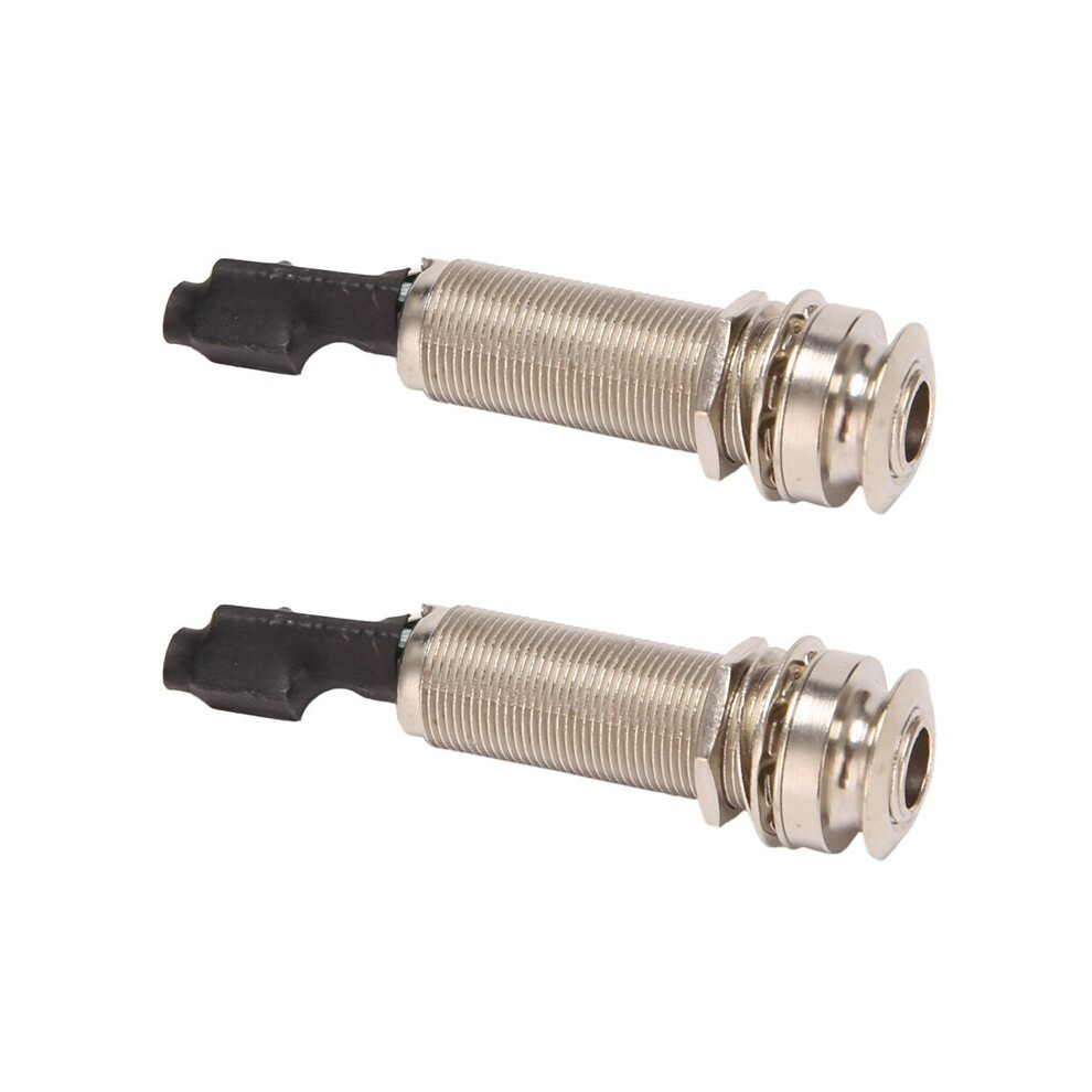 2X Guitar Endpin Jack, 6.35Mm Output 2.5Mm Input Endpin Jack For Acoustic Guitar Built-In Rod Piezo Pickup Clear Sound 6032767406867