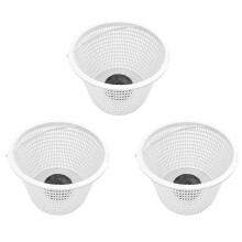 3X Swimming Pool Skimmer Basket Replacement with Weighted Bottom & Lockable SP1070 Pool Cleaning Skimmer White S