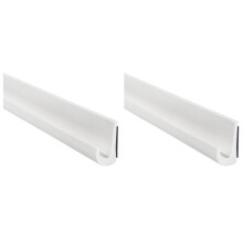 2X RV Caravan Roof Rainwater Gutter PVC Water Channel Easy Install Motorhome Roof Drainage System White