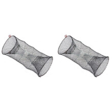 2X Trappola per Esche da Pesca, Trappole per Esche per Aragoste Gabbia A Molla Portatile Pieghevole Rete da Pesca Trappole da Pesca Accessori per La
