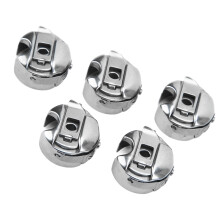 5Pcs Stainless Steel Sewing Machine Bobbin Case for Industrial Flat Car 1.2x2.1cm