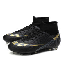 (2150 long nails black, 42) New Men Women Kids Low-Top Soccer Cleats, AG & TF Studs Football Shoes for Match & Training