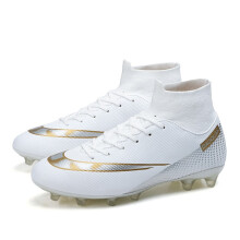 (2150 long nails white, 39) New Men Women Kids Low-Top Soccer Cleats, AG & TF Studs Football Shoes for Match & Training