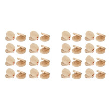 32 Stück Kastagnetten, Musikinstrument, Kastagnetten, Holz, Musikinstrument, Schlaginstrument für Kinder und Erwachsene