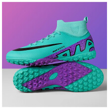 (2309C Moonlight-Broken Nails, 37) High Quality High-Top Soccer Cleats for Men, Women, Kids & Adults, TF Studs Training Football Shoes