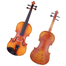 Handmade 1/4 Size Solid Wood Violin for Adult Beginner Student Practice with Exact Color Match