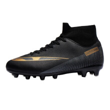 (Long nails 2150 black, 47) High Quality Soccer Cleats for Men, Women and Kids, Firm Ground & Turf Studs Training Football Shoes