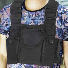 2X Radio Walkie Talkie Chest Pocket Harness Bags Pack Backpack Holster Two W