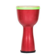 8 Inch Red Djembe Drum with Shoulder Strap and Shaker Eggs Lightweight ABS African Percussion