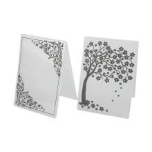 2 Stück decorative Prägefolder für Papierkunst 14,8x10,5 cm