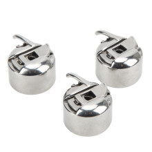 3-Pack Stainless Steel Bobbin Cases for Sewing Machines, 1.3x2x3cm