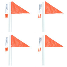 4X Safety Flag with Pole,6 Foot Adjustable High Visibility Bike Flag, Brightly Colored Waterproof Safety Flag