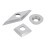 9Pcs Tungsten Carbide Cutters Inserts Set (Include 11Mm Square With Radius,12Mm Round,28X10Mm Diamond With  Point) 2