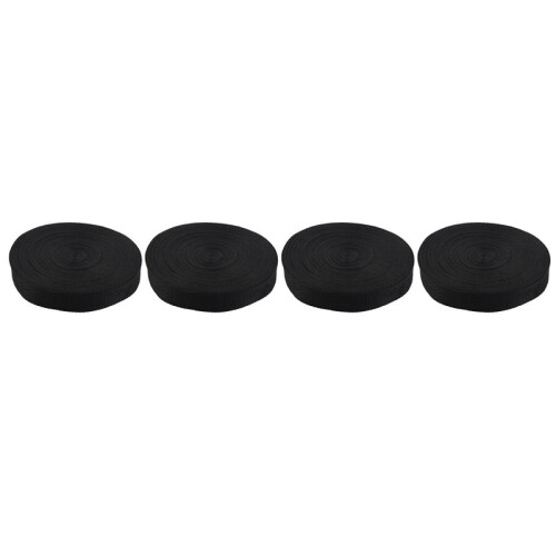 4pcs 25mmx20M Roll Nylon Tape Strap for Webbing Bag Strapping Belt Making DIY  - Black 1