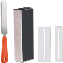 Guitar Fret Leveling Tool Kit with Stainless Steel File for Precise Height and Scratch Protection