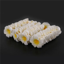 300Pcs White Foam Hawaiian Frangipani Artificial Plumeria Flower Petals Cap Hair Hat Wreath DIY Wedding Decoration 5cm