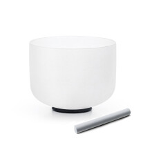 8 Inch 432 Hz F Note Crystal Singing Bowl for Heart Chakra Meditation Yoga with Suede Stick