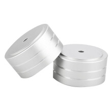 8 Stück 40 x 20 mm Aluminium HIFI AMP Lautsprecher Isolation Ständer Plattenspieler DAC Füße Pad (Silber)