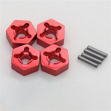 8x Metall 12Mm Combiner Radnabe Hex Adapter für 104001 1/10 RC Auto Upgrade Teile Zubehör,Rot