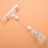 10pcs 6.5 inch Height Transparent Plastic Double Clips Adjustable  Sign Card Display Holder 6