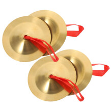 Finger Cymbals for Belly Dancing with Comfortable Grip Crisp Clear Sound Durable Copper 2 Pairs