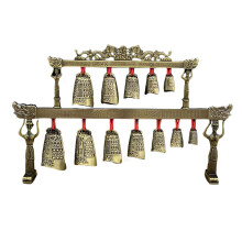 Chinese Chime Musical Instrument Antique Double Layer Decor Color B for Film and TV Props
