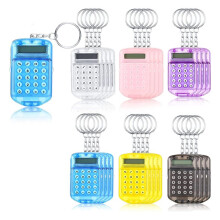 24 Pcs Pocket Calculator Key Ring for Kids Clear Flip Portable Calculator 8 Digit Electronic Calculator