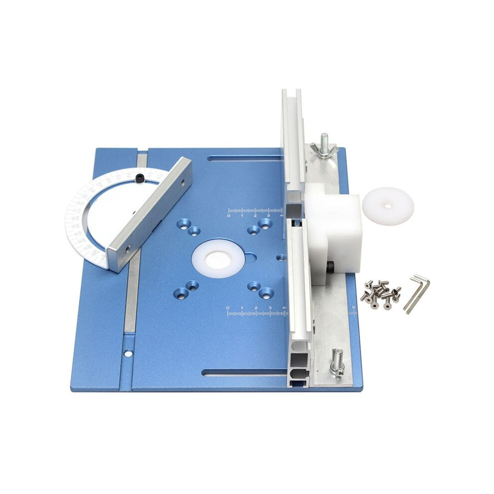 Router Table Insert Plate Woodworking Trimmer Electric Wood Milling Flip Plate With Miter Gauge For Diy Working Bench 4713004806863