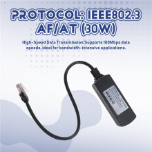 Convertitore PoE 2.5G da 48V A 24V PoE con Porta RJ45, Uscita 24V/1A, 24W Max, per Dispositivi con Scheda Passiva da 24V, 100Mbps