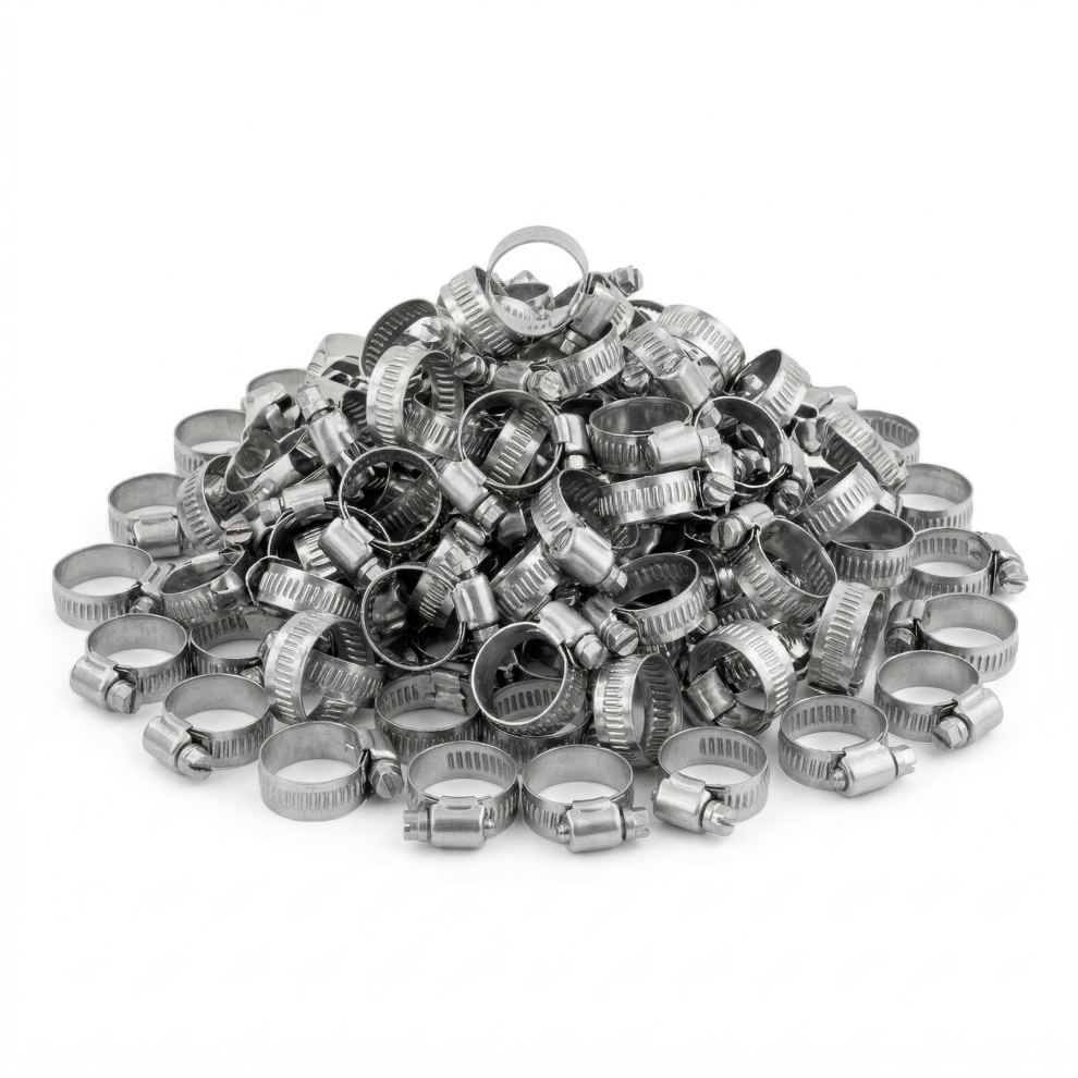 Kct 20-32Mm Stainless Steel 304 Adjustable Hose Clips Pipe Clamps - Bulk Trade Pack Of 50