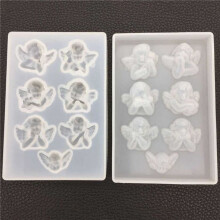 2X Little Angel Shape Silicone Mold for Resin DIY Clay UV Epoxy Resin Molds Pendant Jewelry Tools Mould