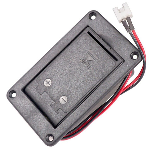 4X 9V Mount Guitar Active Pickup Batterilock HåLlbox Batteriförvaringsväska för Elgitarr Bastillbehör 2