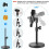 2X Suporte de Microfone de Mesa, com Clipe de Microfone, Suporte de Telefone Celular, Adaptador de Metal Macho de 5/8 Polegadas para FêMea de 3/8 7