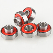 50Pcs 608-2RS Longboard Integrated Bearing Skateboard Wheel Bearing Inline Roller Skate Bearing 8X22X12.6mm,Red