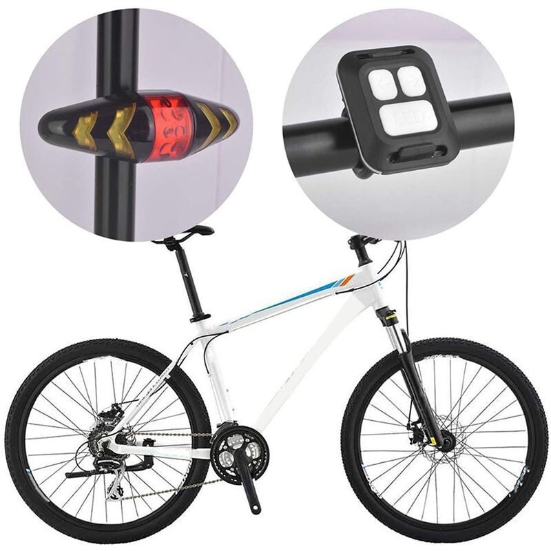2X Bike Tail Light with Turn Signals, USB Rechargeable Ultra Bright LED ...