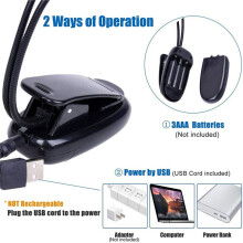 8Pcs Music Stand Light Clip LED Book Lights Dual Arm Reading Lights for Books in Bed 360 Degree Adjustable Clip
