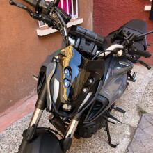 Motorrad Windscheibe Frontscheiben-Schutz für MT-07 8,57,3 Zoll Schwarz/Transparent