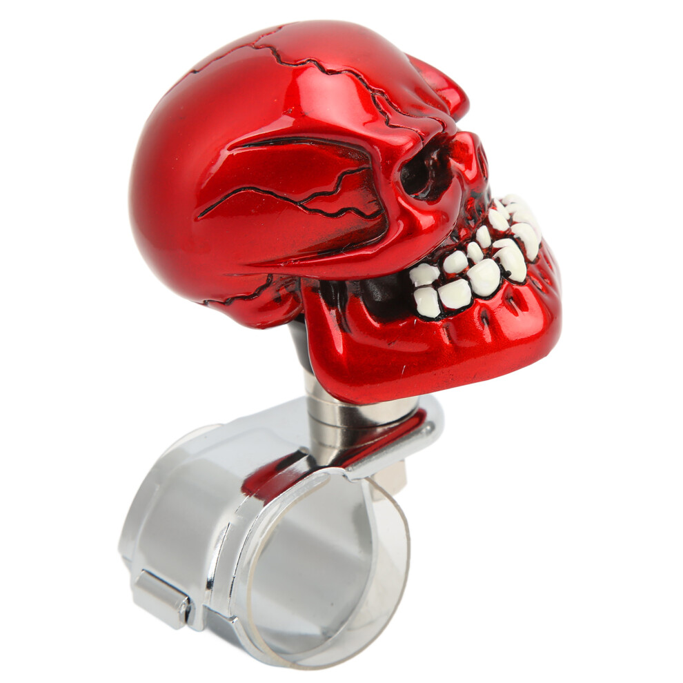 Steering Wheel Skull Knob For Cars Trucks Boats - Power Handle Spinner Red 9391390404686