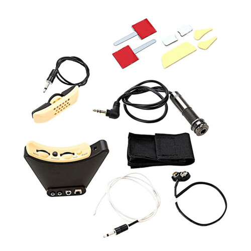 2X Microphone Sound Hole Equalizer Piezo Pickup Kit for Acoustic Folk Classical Guitar 1