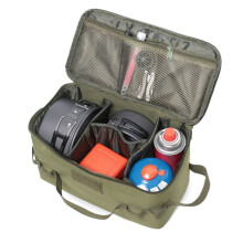 3X Outdoor Camping Storage Bag Gas Stove Canister Pot Carry Bag Picnic Bag Cookware Utensils Organizer Green