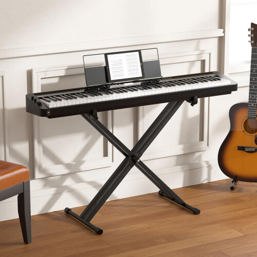 Adjustable Double X Keyboard Stand for 5488 Key Digital Piano with Stable XShape Design 1
